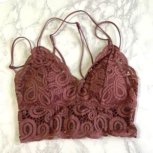 PINK lace bralette